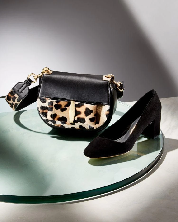 商品Salvatore Ferragamo|Anna Leopard Print Calf Hair Shoulder Bag  ,价格¥5497,第5张图片详细描述