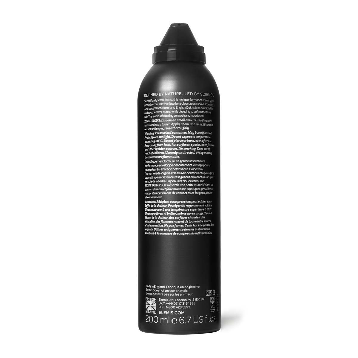 ELEMIS 艾丽美 男士冰感泡沫剃须膏 200ml商品第2张图片规格展示