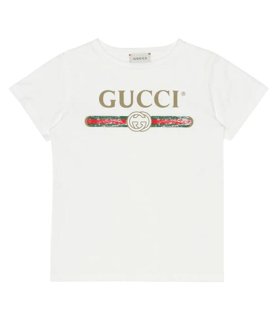 商品Gucci|儿童经典logo纯棉T恤,价格¥1303,第1张图片