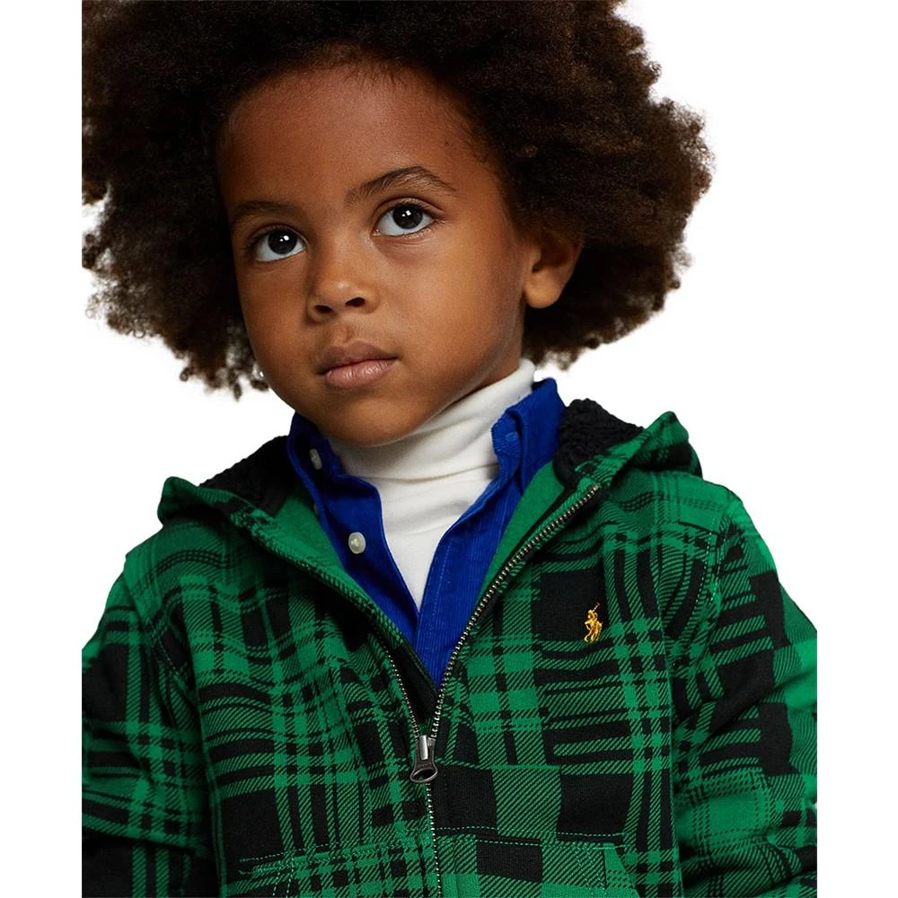 商品Ralph Lauren|Toddler and Little Boys Plaid Fleece Full-Zip Hoodie,价格¥294,第3张图片详细描述