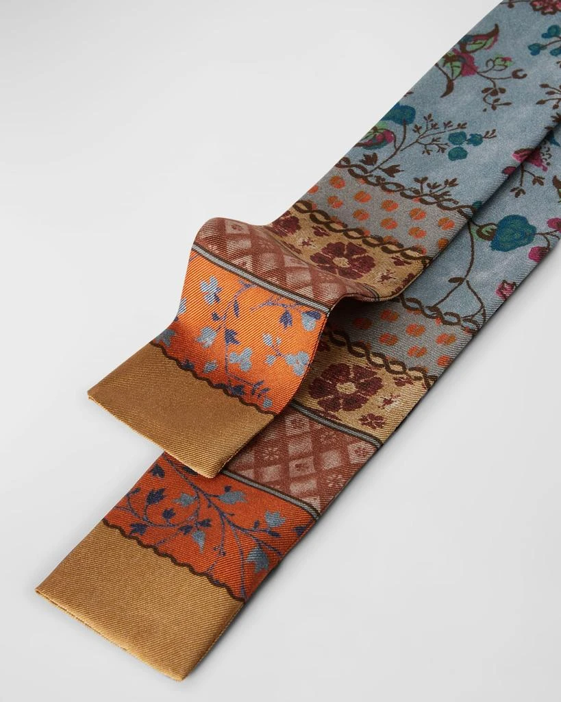 商品Loro Piana|Bolivian Garden Silk Twill Skinny Scarf,价格¥1736,第3张图片详细描述