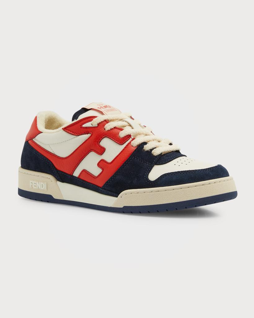 商品Fendi|FF Mixed Leather Low-Top Sneakers,价格¥6757,第5张图片详细描述