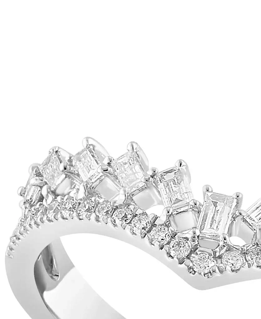 商品Effy|EFFY® Diamond Round & Baguette Chevron Ring  (1/3 ct. t.w.) in 14K White Gold,价格¥8263,第1张图片