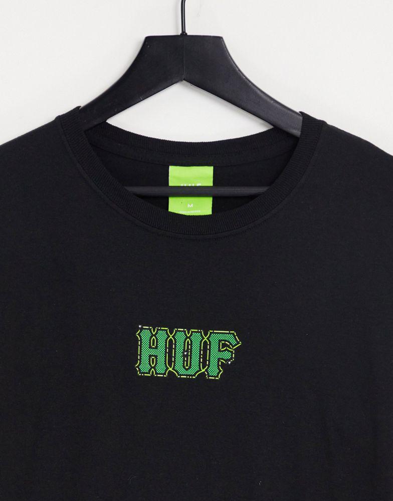 HUF amazing print t-shirt in black商品第4张图片规格展示