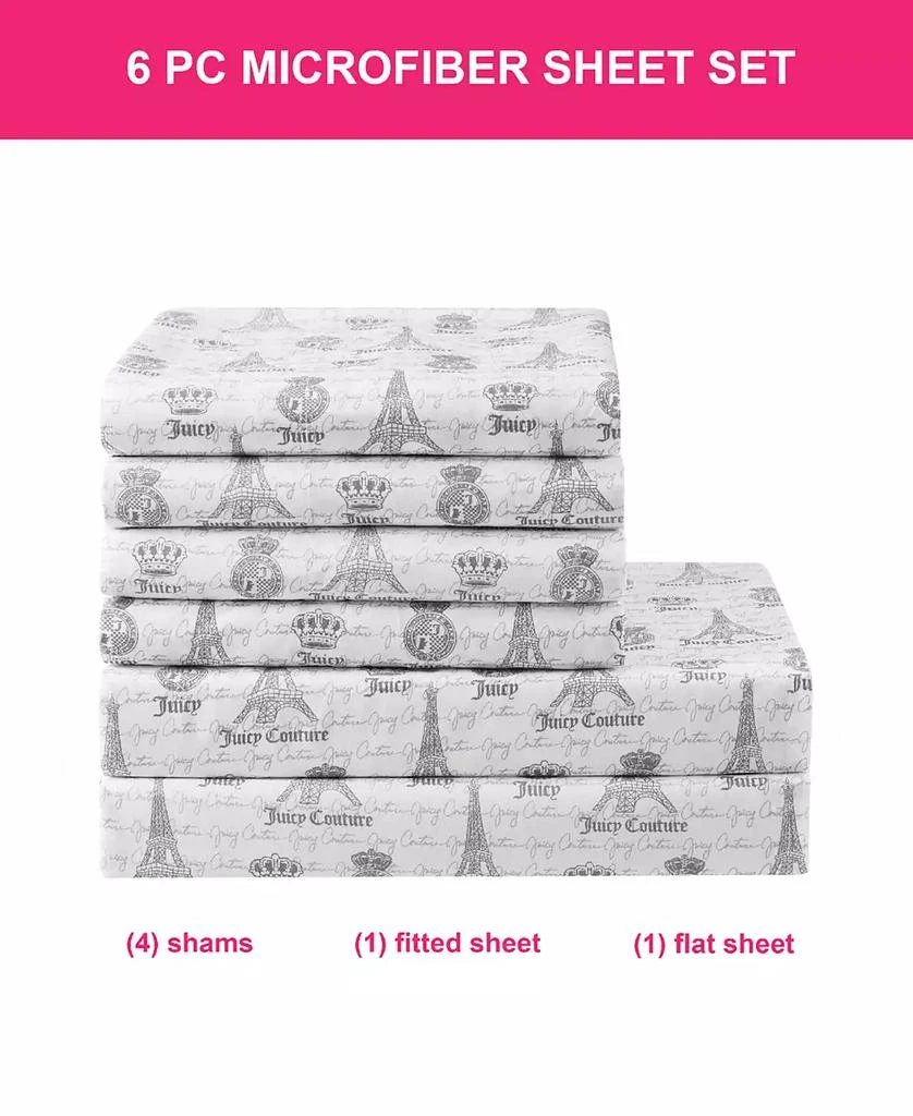 Juicy in Paris 6-Piece Sheet Set, Full 商品