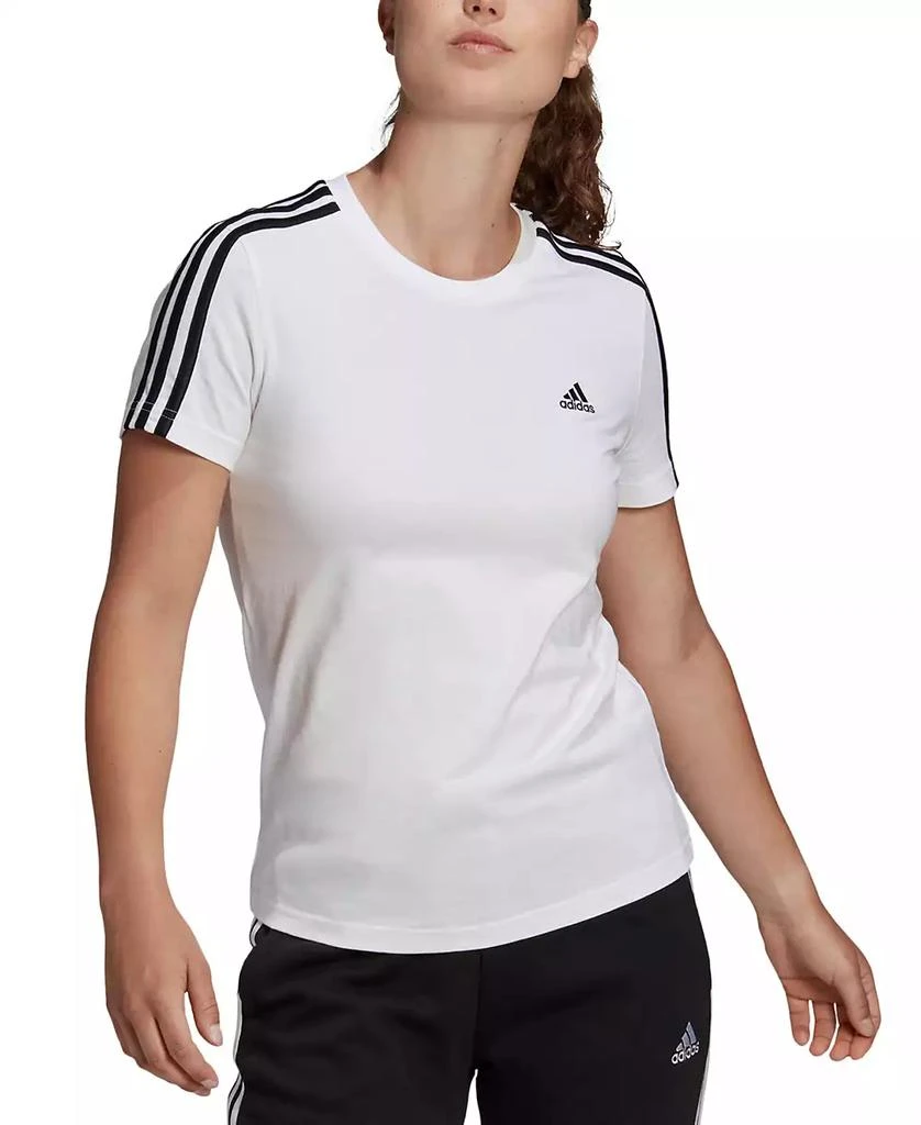 商品Adidas|Women's Essentials Cotton 3 Stripe T-Shirt,价格¥177,第1张图片