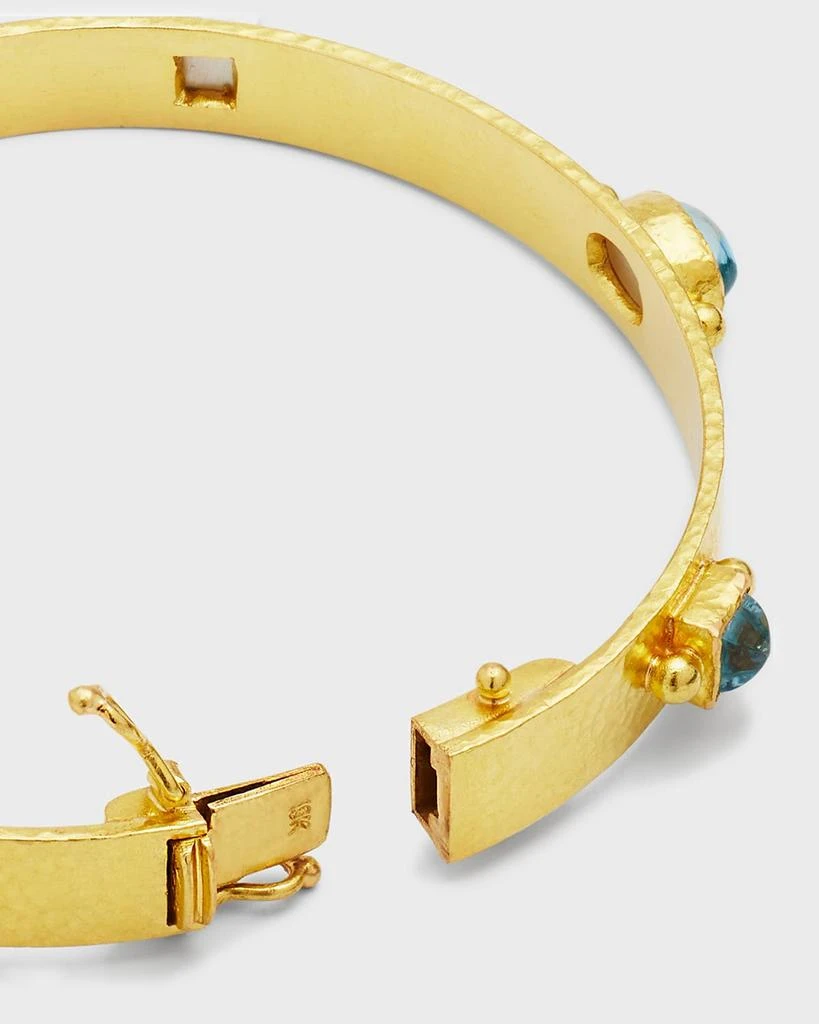 商品Elizabeth Locke|19K Flat Ribbon Roberta Bangle with Aquamarine,价格¥61788,第4张图片详细描述