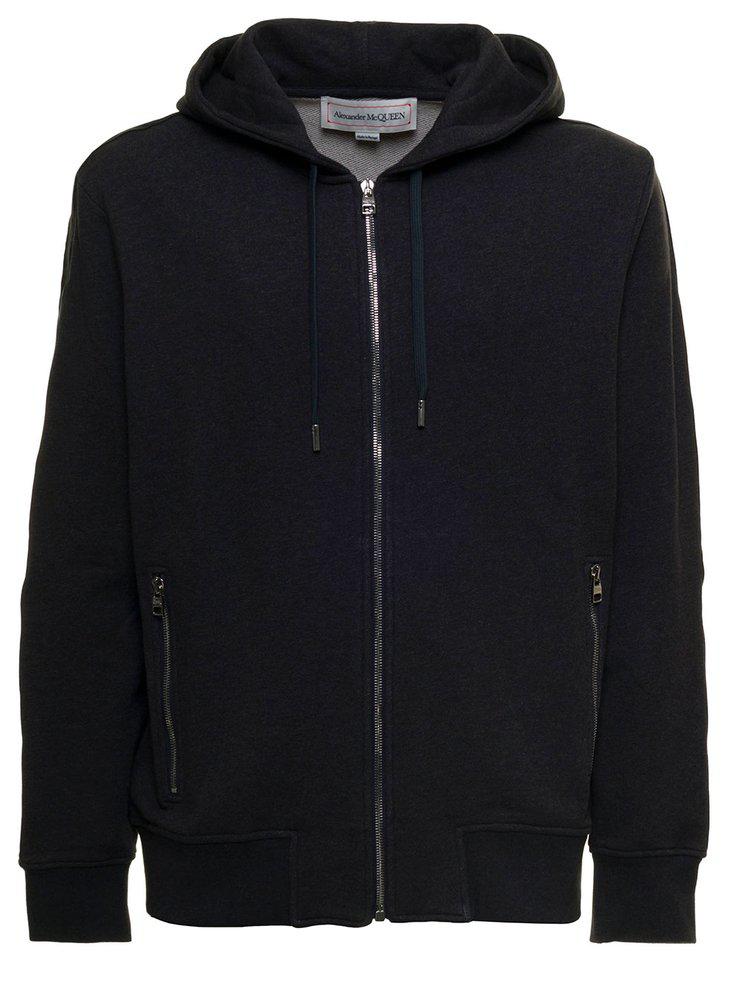 Alexander McQueen Drawstring Zipped Hoodie商品第1张图片规格展示