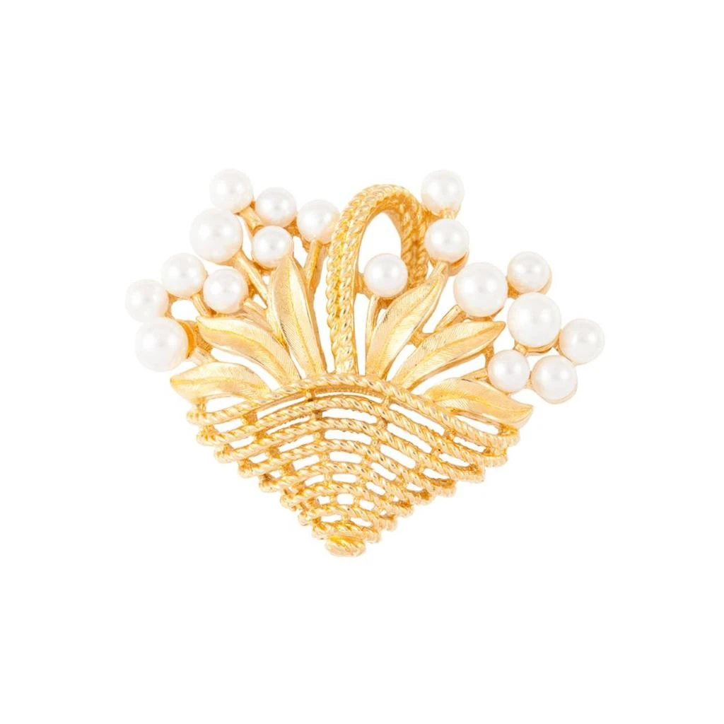 商品Susan Caplan Vintage|1960s vintage trifari faux pearl basket brooch,价格¥2726,第1张图片