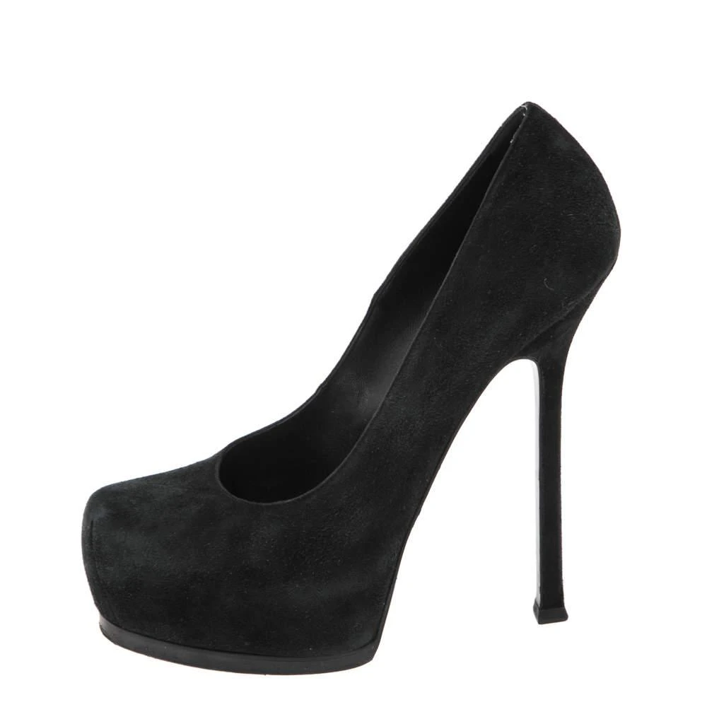 商品[二手商品] Yves Saint Laurent|Saint Laurent Paris Black Leather Tribtoo Platform Pumps Size 37.5,价格¥1079,第2张图片详细描述