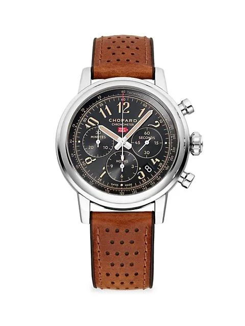 商品Chopard|Mille Miglia Classic Chronograph Raticosa Stainless Steel & Leather Strap Watch,价格¥49778,第1张图片