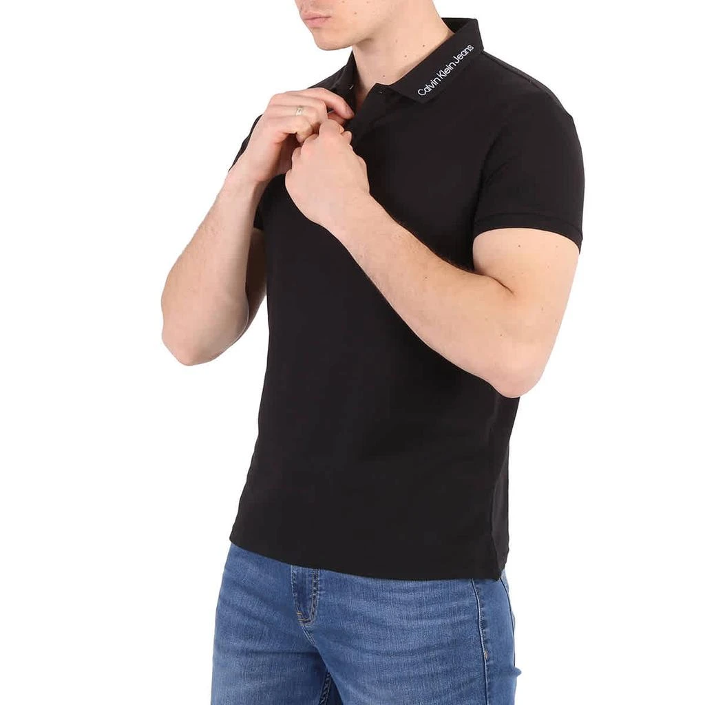 商品Calvin Klein|Men's Black Institutional Logo Polo Shirt,价格¥447,第2张图片详细描述