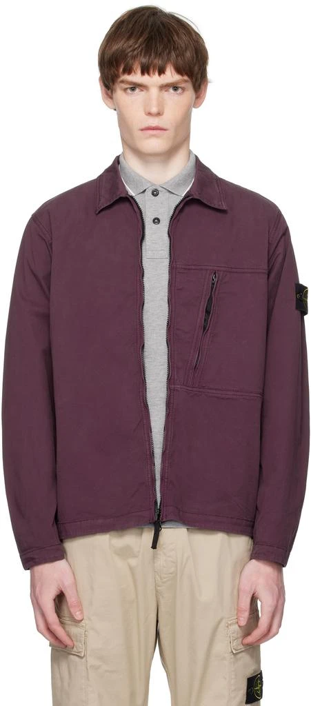 商品Stone Island|Purple 1200003 Supima Cotton Twill Stretch-TC Jacket,价格¥4879,第1张图片