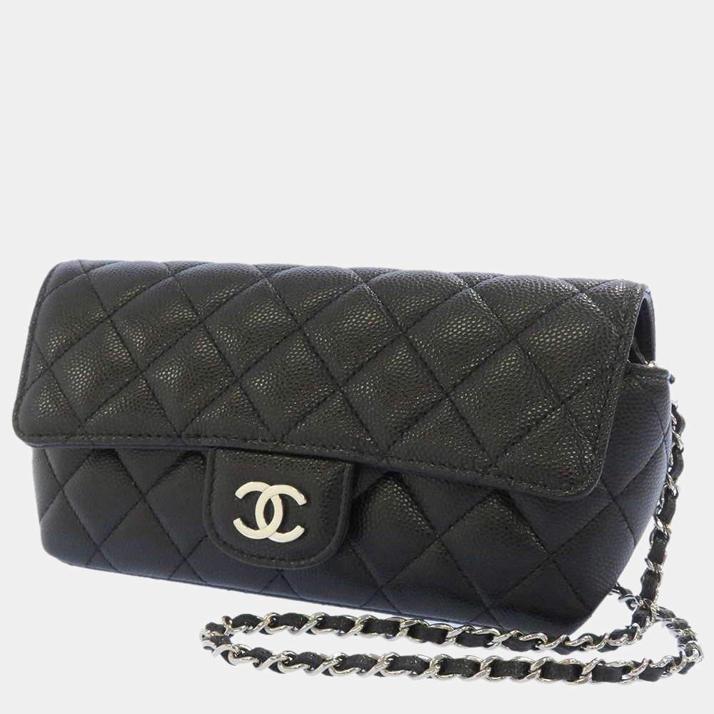商品[二手商品] Chanel|Chanel Black Caviar Leather Classic Glasses Case,价格¥18218,第1张图片