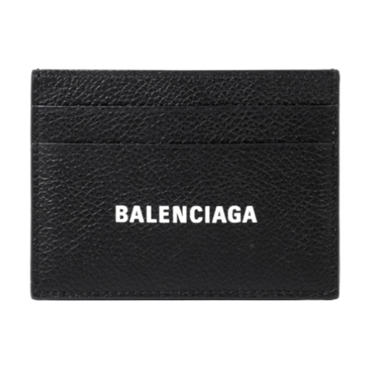 商品[国内直发] Balenciaga|巴黎世家 Cash 品牌Logo 皮革 名片夹卡包钱包 男女同款情侣款 黑色,价格¥1716,第1张图片