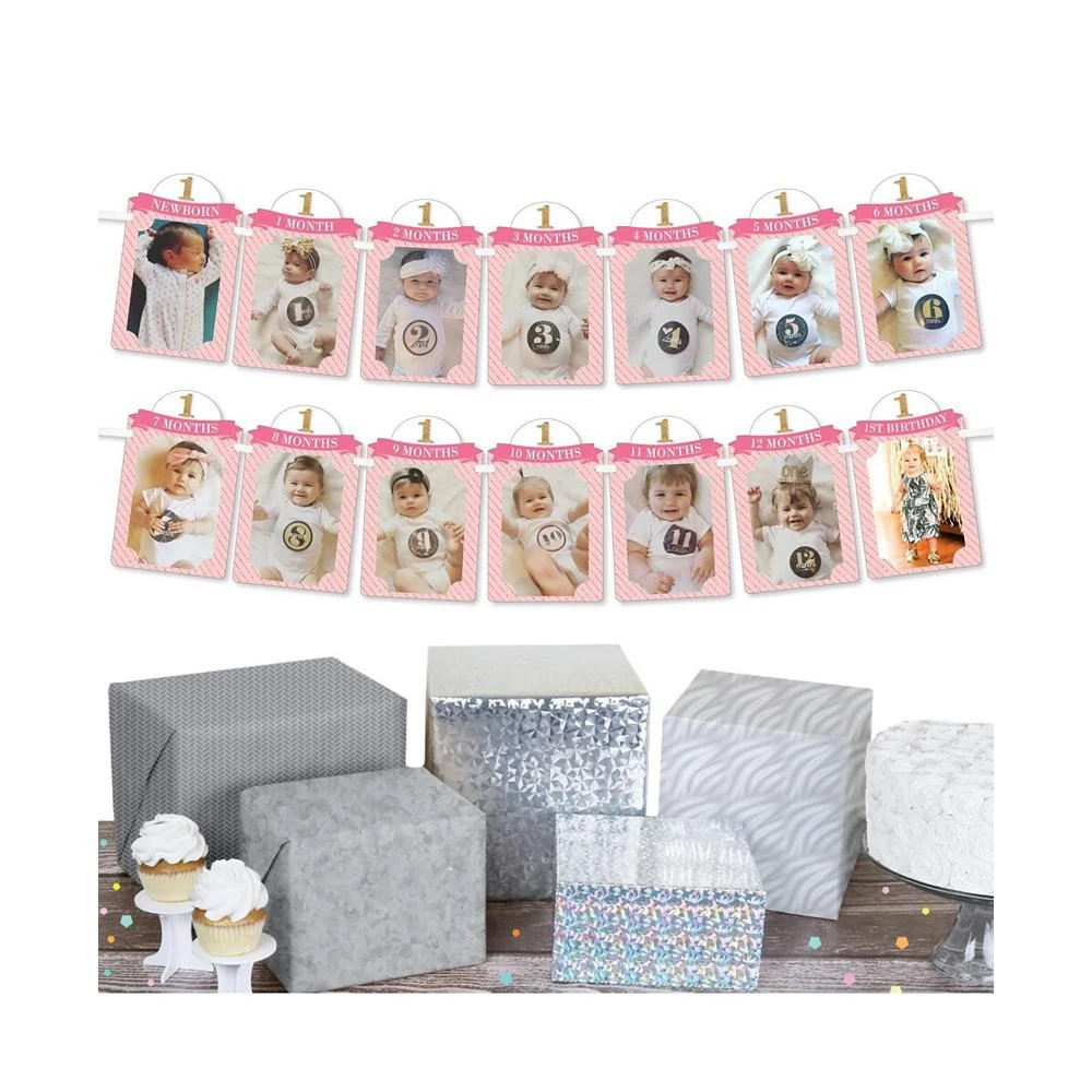 商品Big Dot of Happiness|1st Birthday Girl - Fun to be One - DIY Party Decor Picture Display Photo Banner,价格¥119,第2张图片详细描述