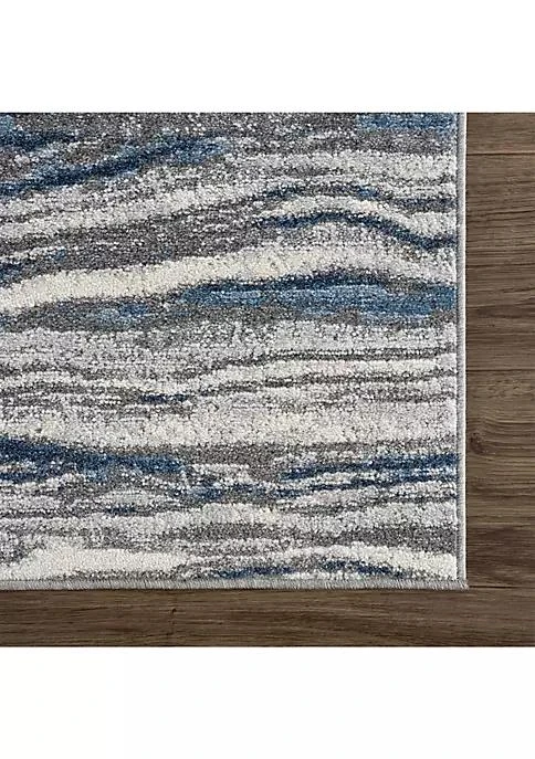 商品Abani Rugs|Rugs Mist Mis150a Lined Blue Grey Modern Area Rug 79 X 102,价格¥1466,第2张图片详细描述