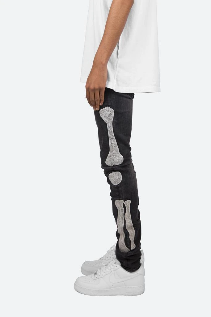 商品MNML|X199 Skeleton Skinny Denim - Vintage Black,价格¥287,第2张图片详细描述