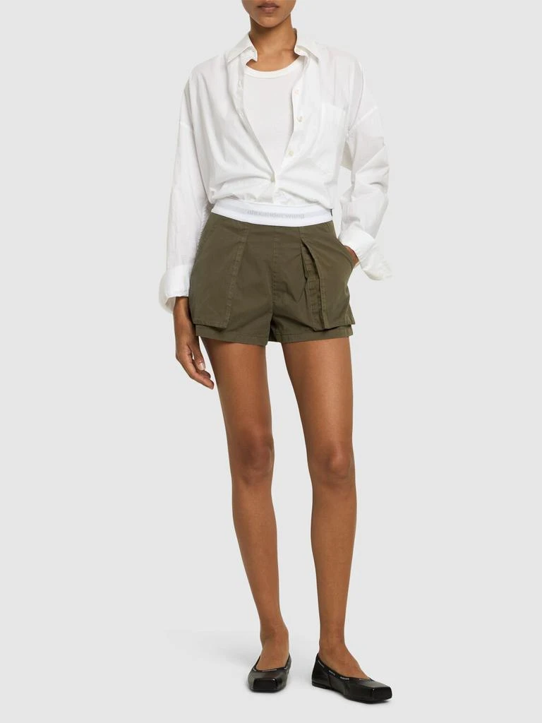 商品Alexander Wang|High Waist Cotton Cargo Shorts,价格¥2548,第1张图片