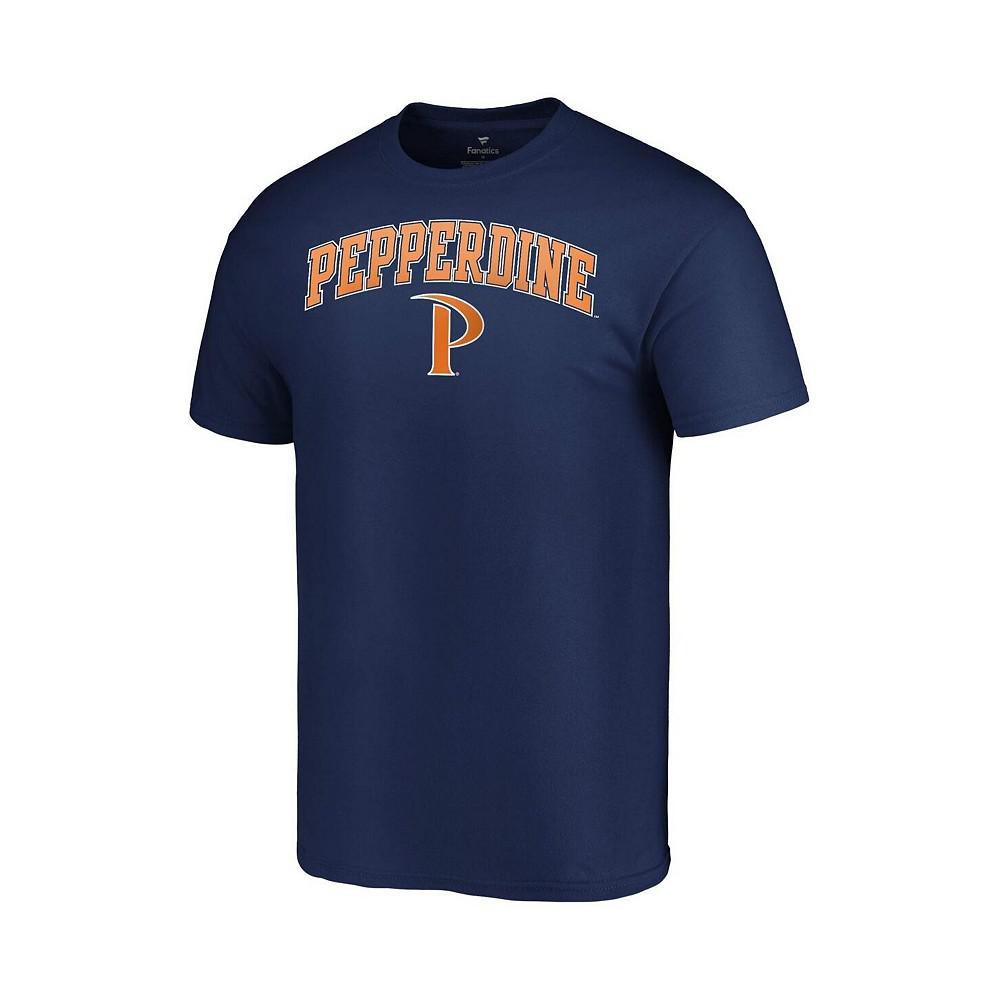 商品Fanatics|Men's Branded Navy Pepperdine Waves Campus T-shirt,价格¥105,第4张图片详细描述