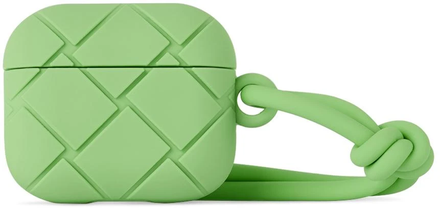 商品Bottega Veneta|Green Intreccio AirPods Pro Case,价格¥1495,第1张图片