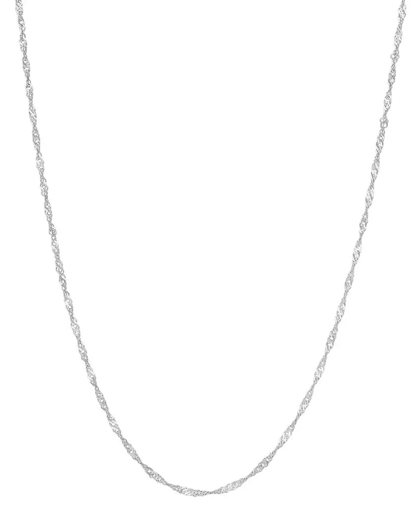 商品Macy's|Singapore Chain 24" Strand Necklace (1-1/3mm) in 14k White Gold,价格¥1411,第1张图片