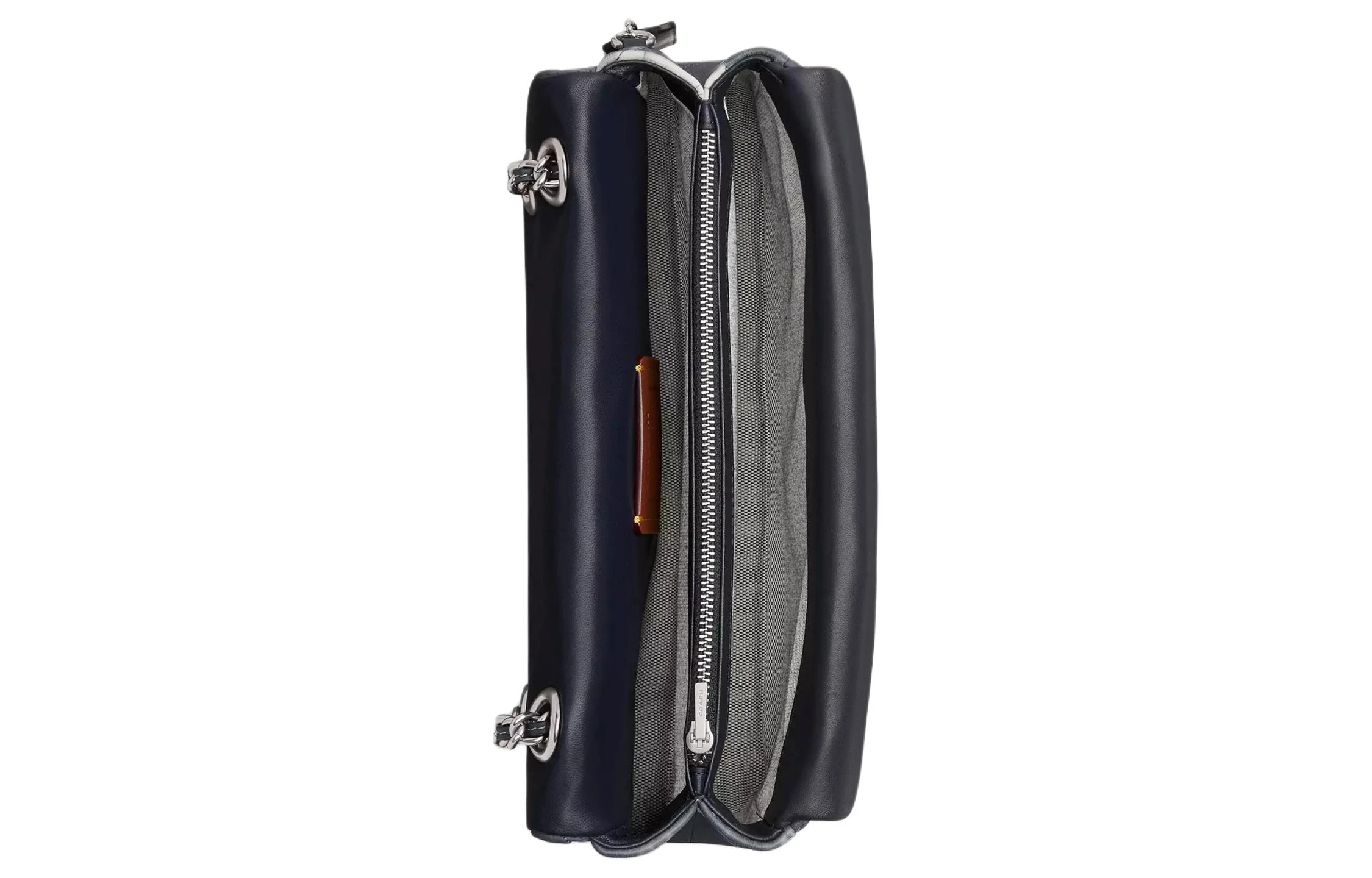 商品[国内直发] Coach|蔻驰 Tabby 26 绗缝扎染 纳帕皮革 单肩斜挎包 中号 女款 银色拼午夜海军蓝多色,价格¥3230,第5张图片详细描述