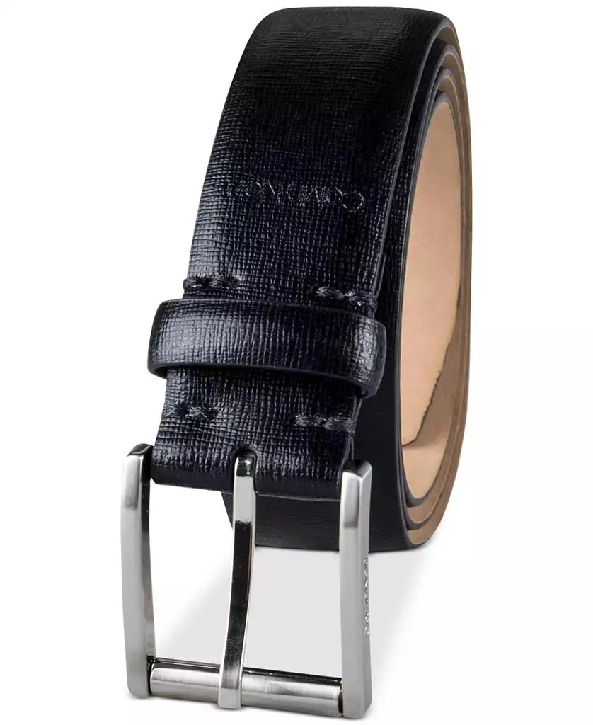商品Calvin Klein|Men’s Textured Leather Roller Bar Buckle Belt,价格¥180,第2张图片详细描述