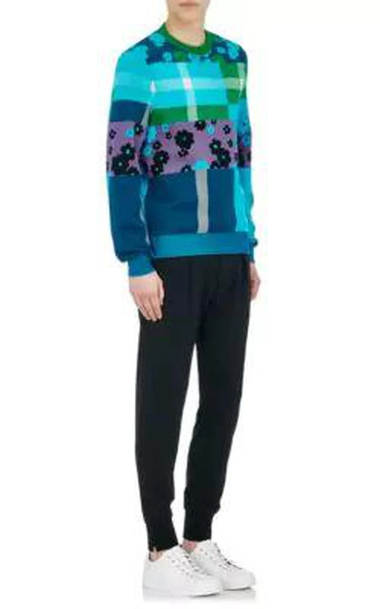 商品Paul Smith|Flower & Plaid Intarsia-Knit Cotton 毛衣,价格¥2077,第2张图片详细描述