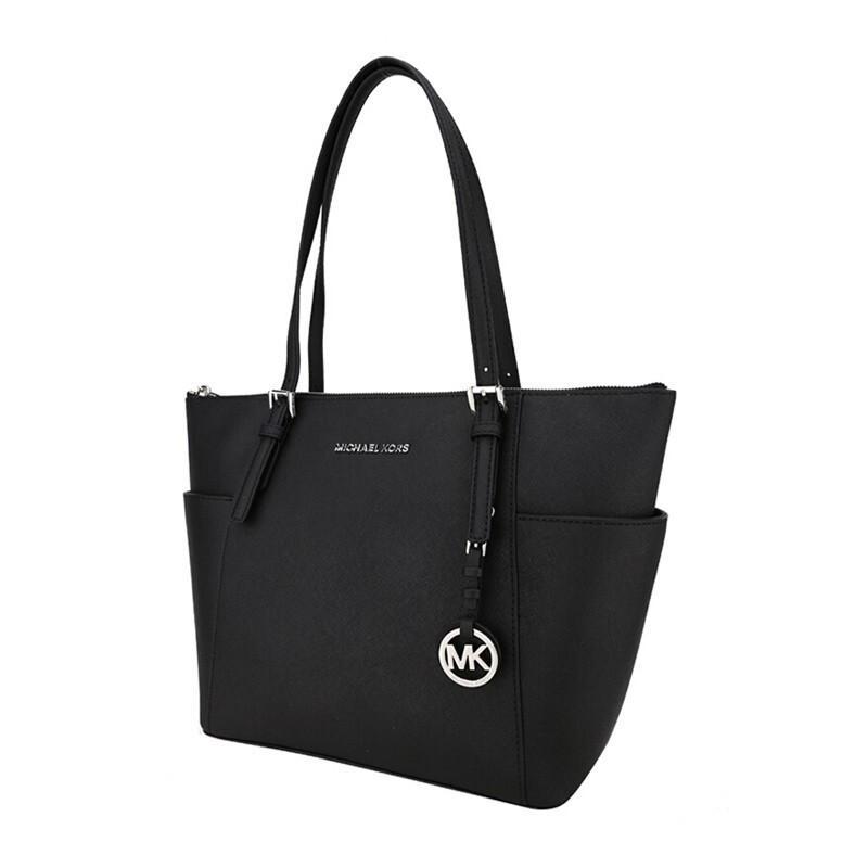 商品[国内直发] Michael Kors|Michael Kors迈克·科尔斯 MK女包 Jet Set Item手提单肩包 30F2STTT8L-BLACK黑色,价格¥1246,第1张图片