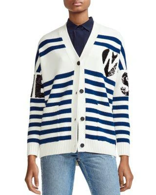 商品Maje|Murmur Striped & Sequined Cardigan,价格¥1169,第1张图片
