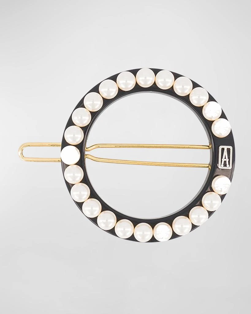 商品Alexandre de Paris|Pearly Ring Side Barrette,价格¥643,第1张图片