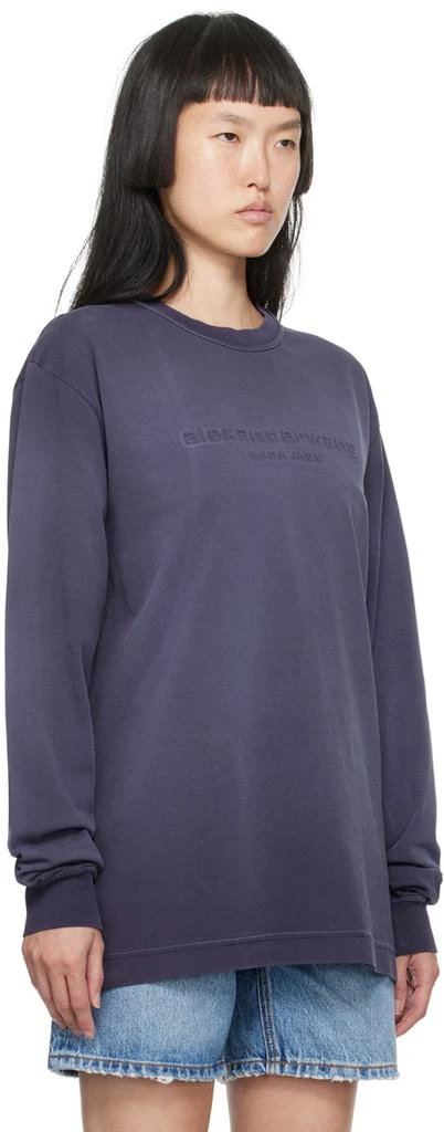 商品Alexander Wang|Purple Embossed Long Sleeve T-Shirt,价格¥1435,第2张图片详细描述