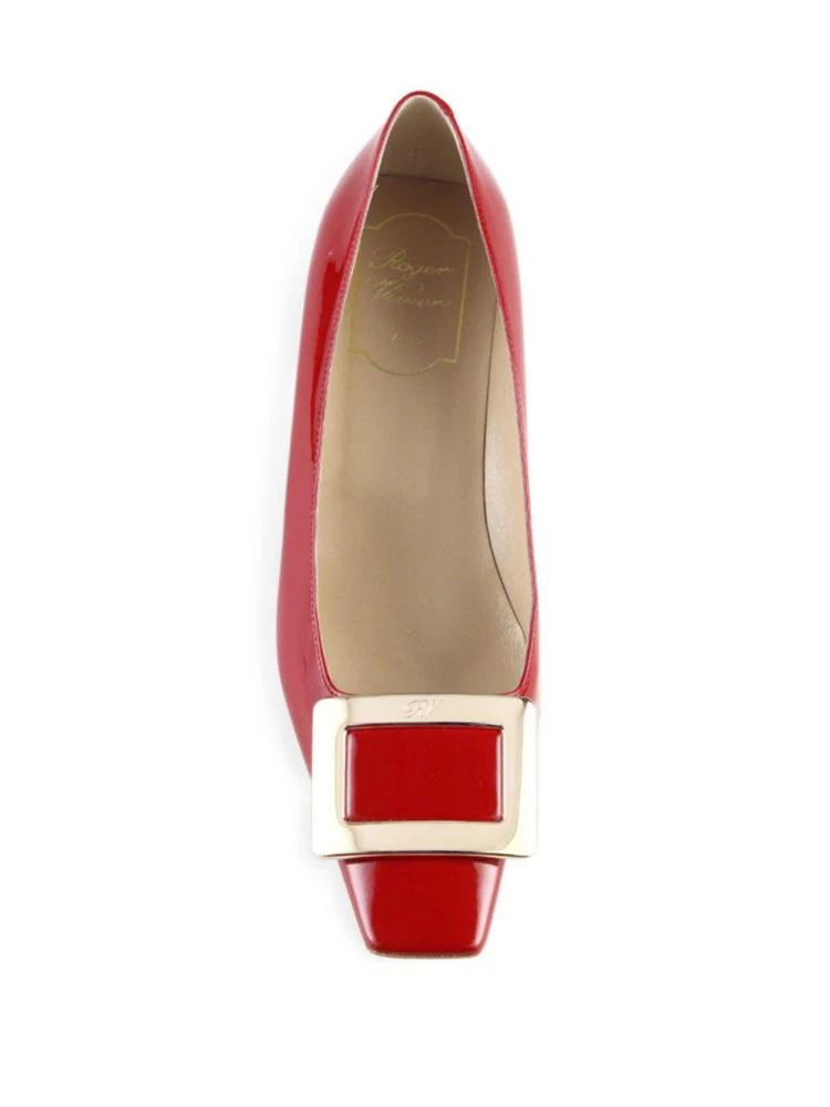 商品Roger Vivier|Decollette Belle Vivier Patent Leather Pumps,价格¥5444,第4张图片详细描述