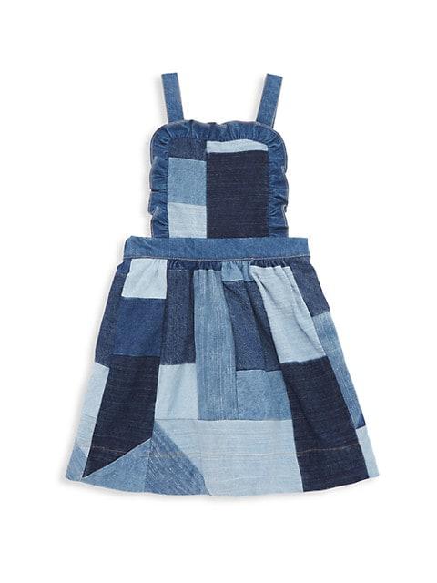 Little Girl's & Girl's Denim Apron Dress商品第1张图片规格展示