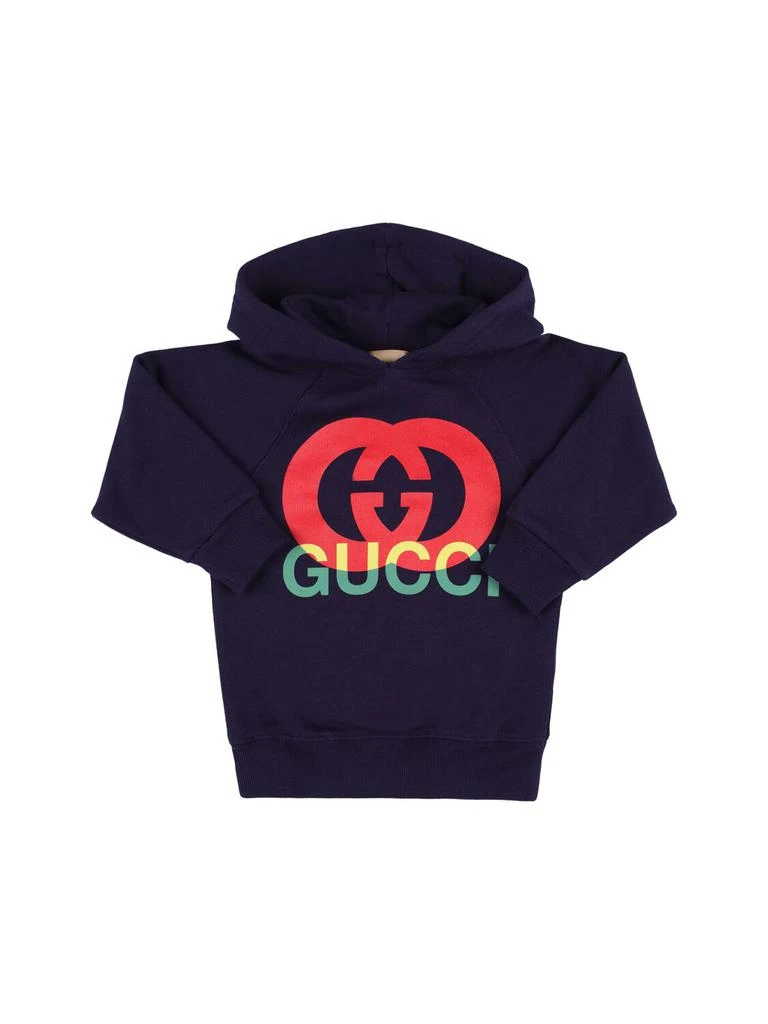 商品Gucci|Felted Cotton Jersey Hoodie,价格¥2257,第1张图片