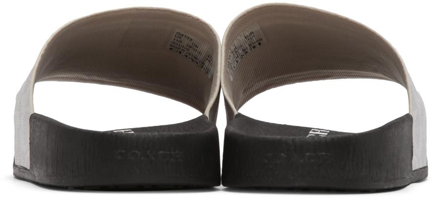 Black & Off-White Logo Slide Sandals商品第4张图片规格展示