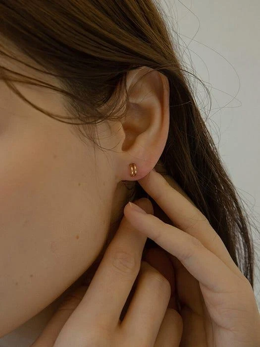 商品GETMEBLING|Level Earrings (14K Gold),价格¥1043,第2张图片详细描述