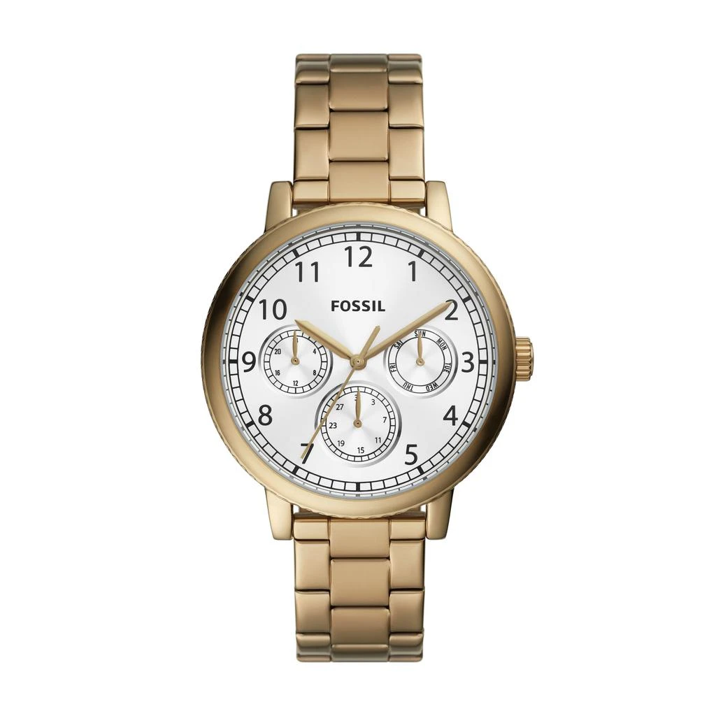 商品Fossil|Fossil Men's Airlift Multifunction, Gold-Tone Stainless Steel Watch,价格¥501,第1张图片