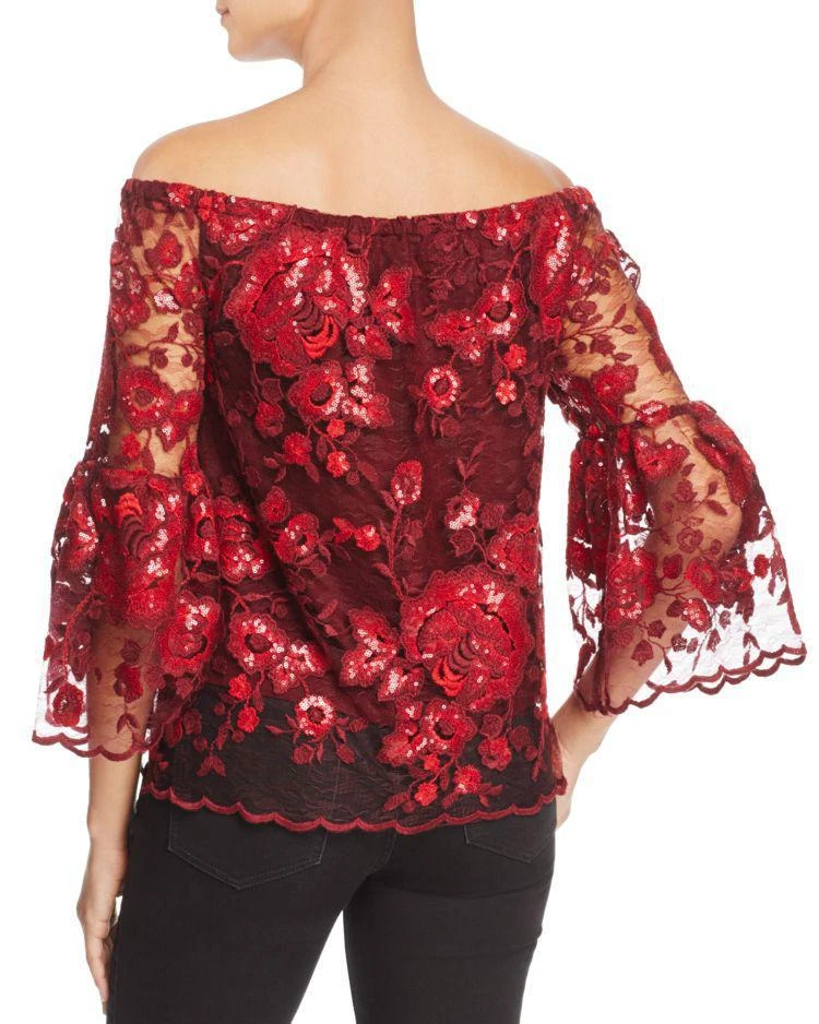商品Vince Camuto|Lace Off-the-Shoulder Bell Sleeve Top - 100% Exclusive,价格¥253,第2张图片详细描述