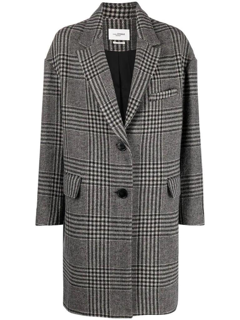 商品Isabel Marant|Black And White Oversized 'Limiza' Checked Coat,价格¥5630,第1张图片