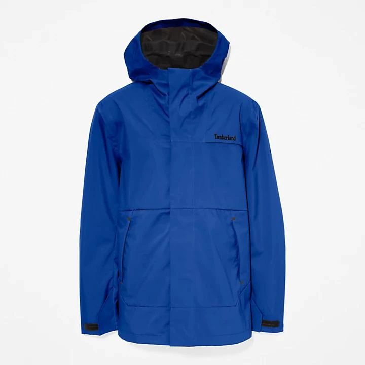 Water-Repellent Hooded Jacket for Men in Blue 商品