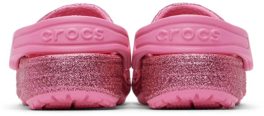 商品Crocs|Baby Pink Classic Glitter Clogs,价格¥388,第2张图片详细描述