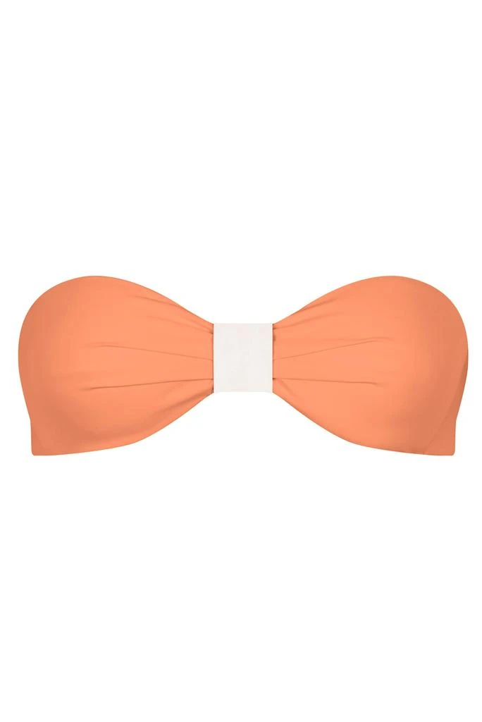 商品VALIMARE|Capri bandeau bikini with flap bottom top salmon,价格¥621,第1张图片