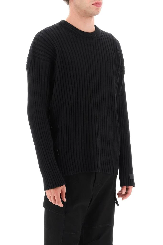 商品Versace|ribbed-knit sweater with leather straps,价格¥2982,第2张图片详细描述