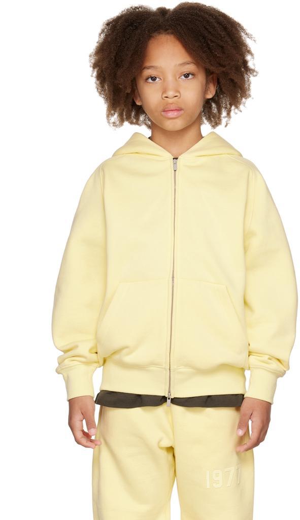 商品Essentials|Kids Yellow Zip Hoodie,价格¥634,第1张图片