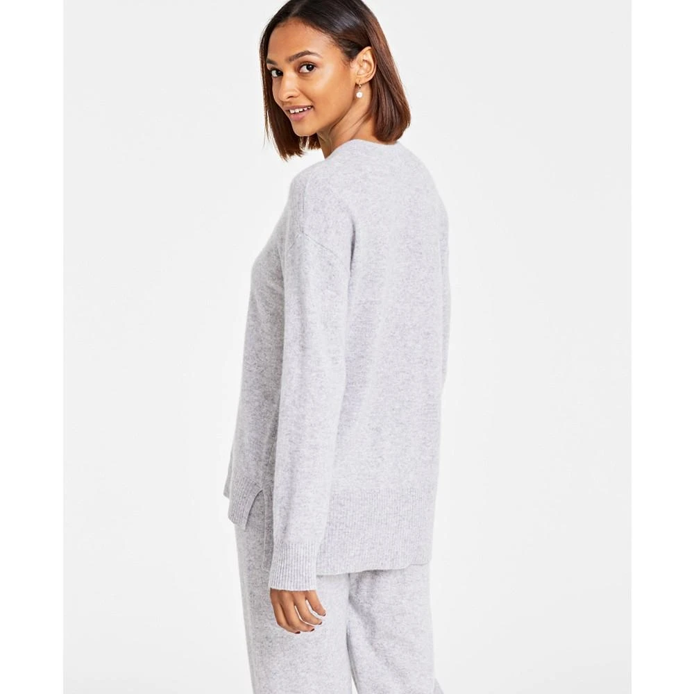 商品Charter Club|Women's 100% Cashmere Crewneck Drop-Hem Sweater, Created for Macy's,价格¥552,第2张图片详细描述