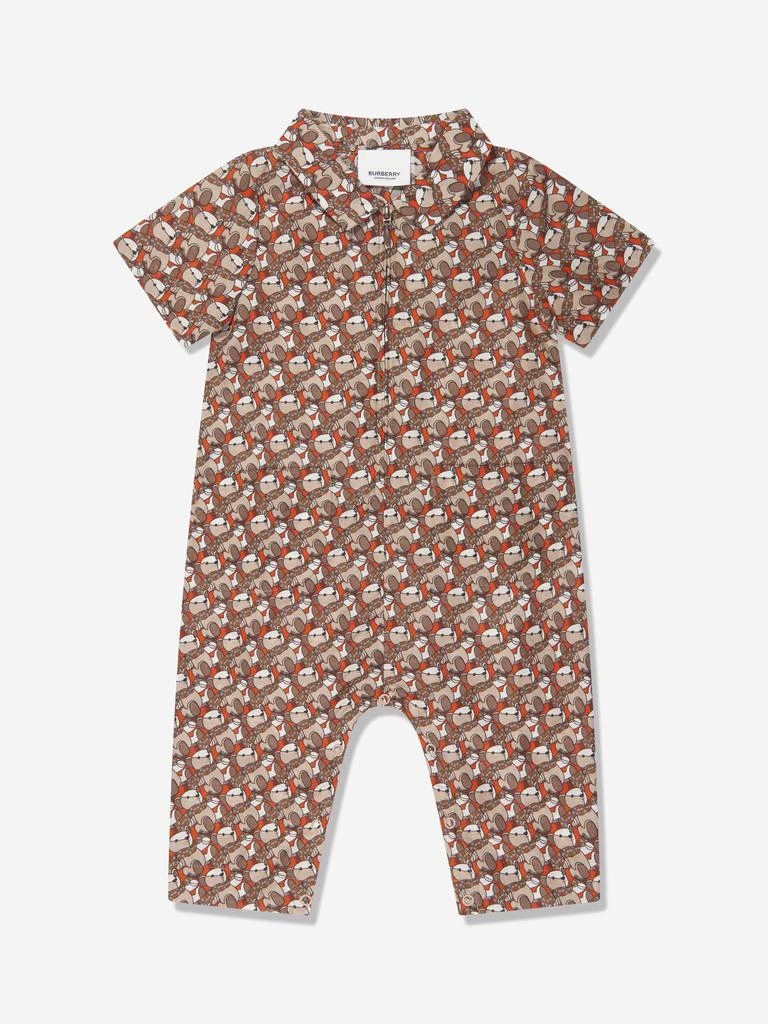 商品Burberry|Burberry Baby Andreas Romper in Beige,价格¥1432,第1张图片