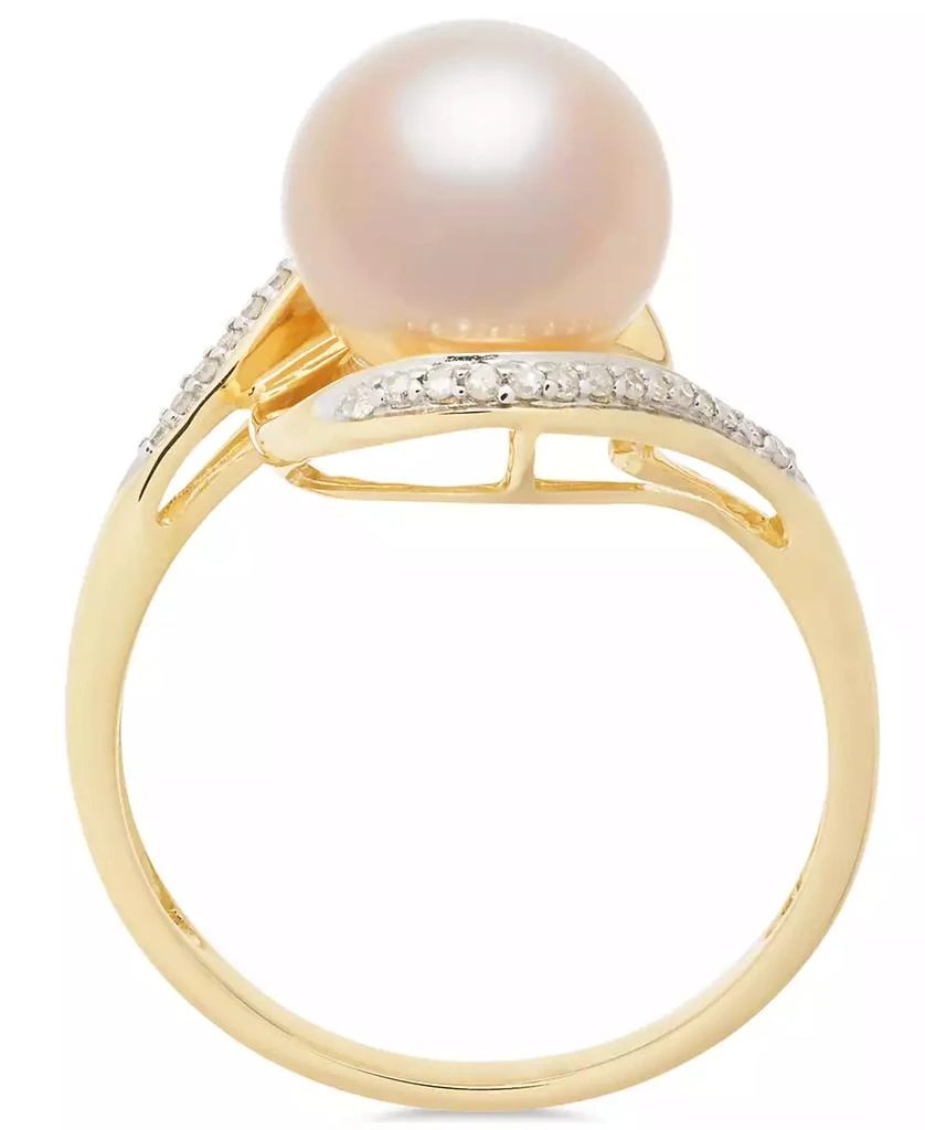商品Macy's|Cultured Freshwater Pearl (9mm) & Diamond Accent Ring in 14k Gold,价格¥2446,第2张图片详细描述