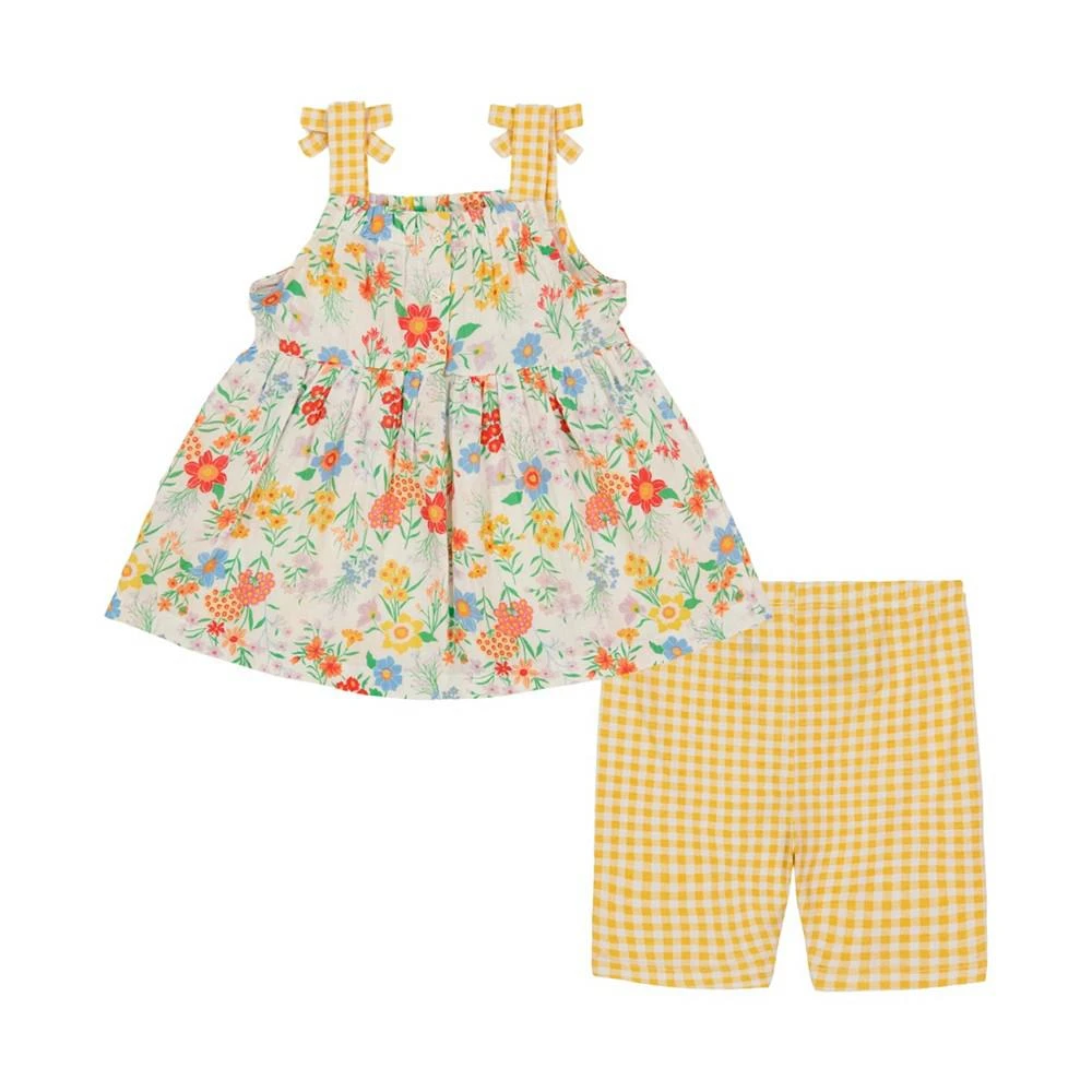 商品KIDS HEADQUARTERS|Little Girls Seersucker and Floral Tunic and Bike Shorts, 2 Piece Set,价格¥126,第2张图片详细描述